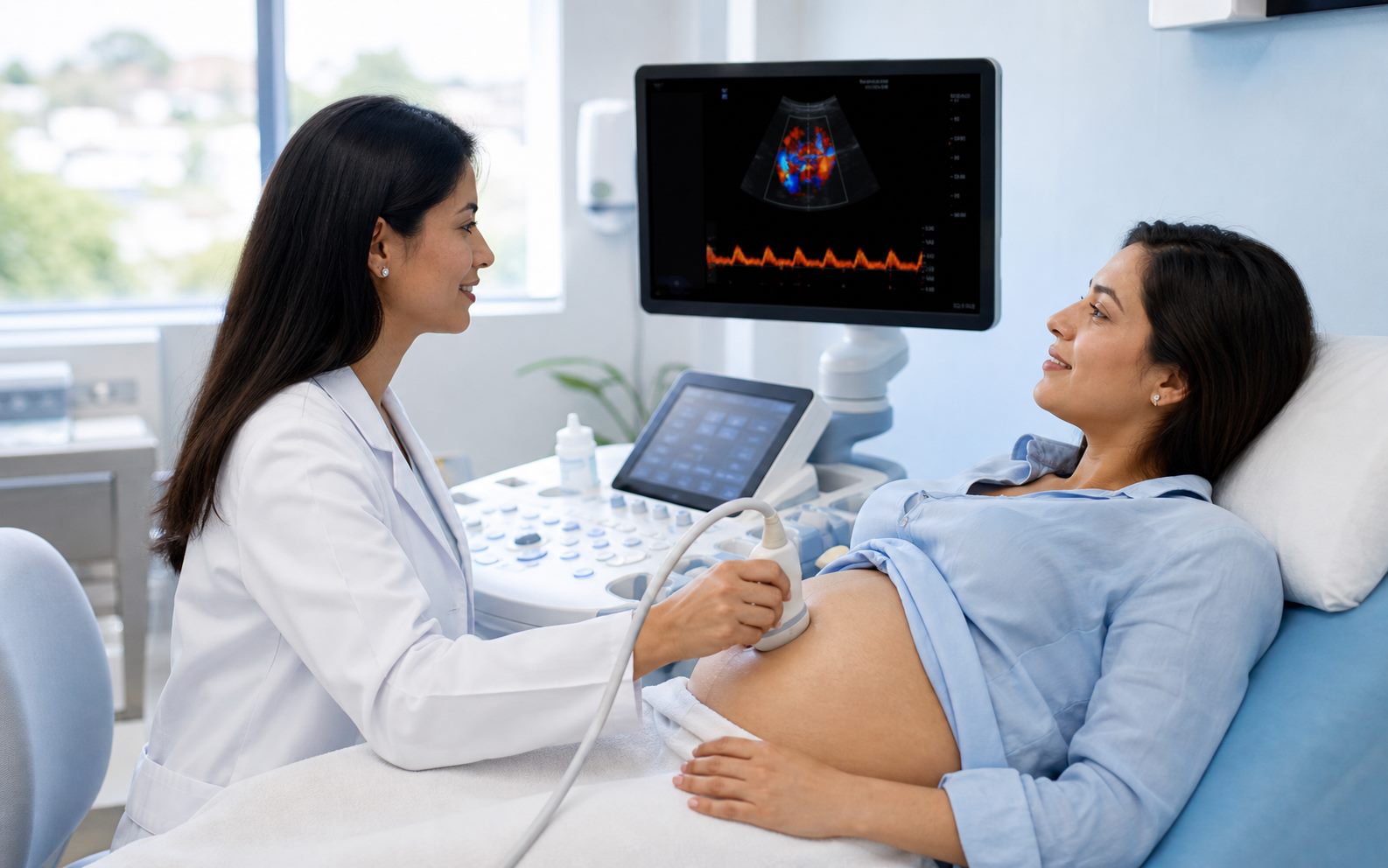 Ecografía Doppler obstétrica en un entorno clínico